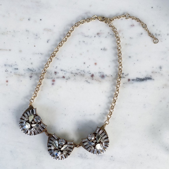 "Tenley" Necklace || Clear Crystal Statement - Picture 5 of 13